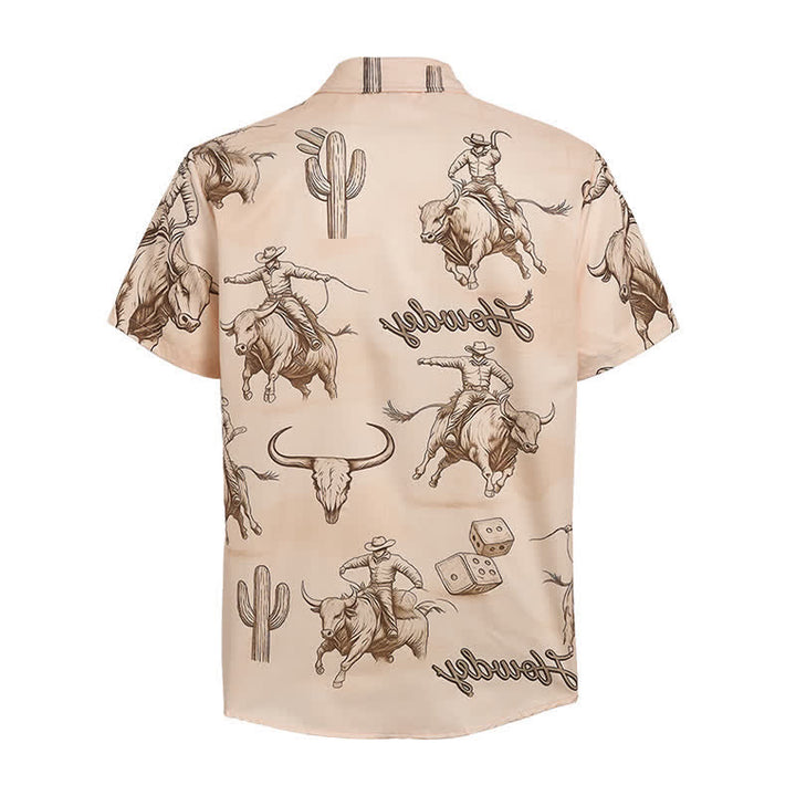 Chemise homme moderne rétro imprimée « Howdy Rodeo Bull Rider » - image 11