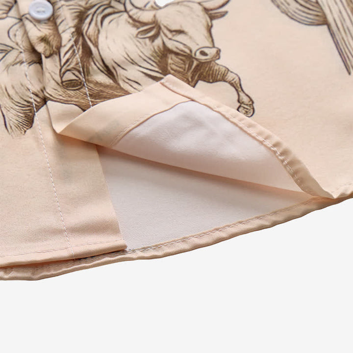 Chemise homme moderne rétro imprimée « Howdy Rodeo Bull Rider » - image 8