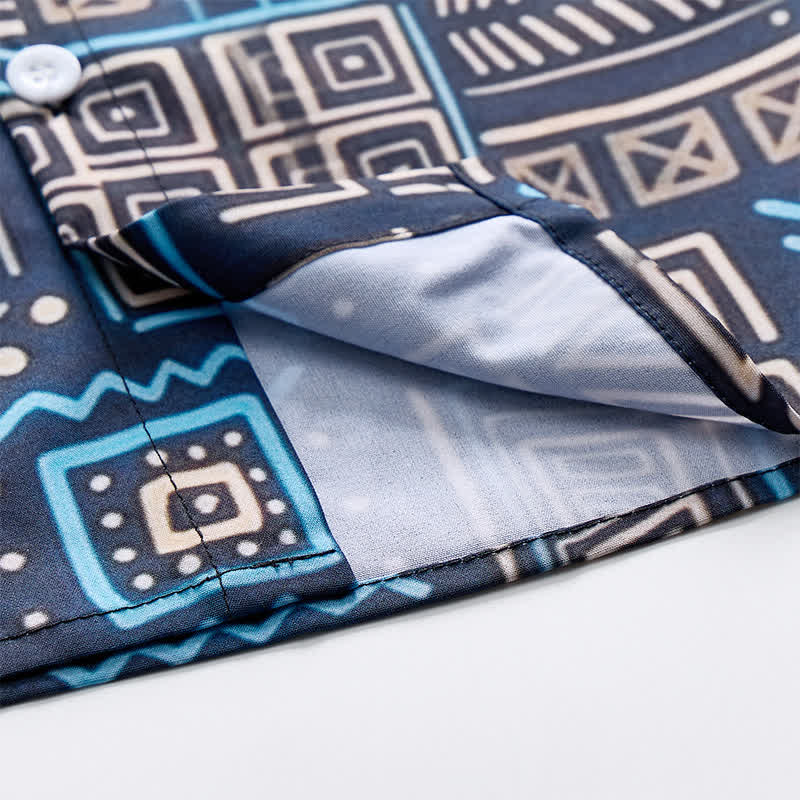Chemise western pour homme à motif géométrique tribal africain aztèque - image 6