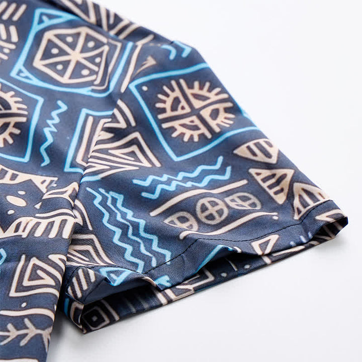 Chemise western pour homme à motif géométrique tribal africain aztèque - image 7