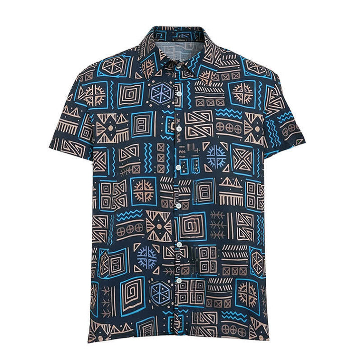 Chemise western pour homme à motif géométrique tribal africain aztèque - image 8