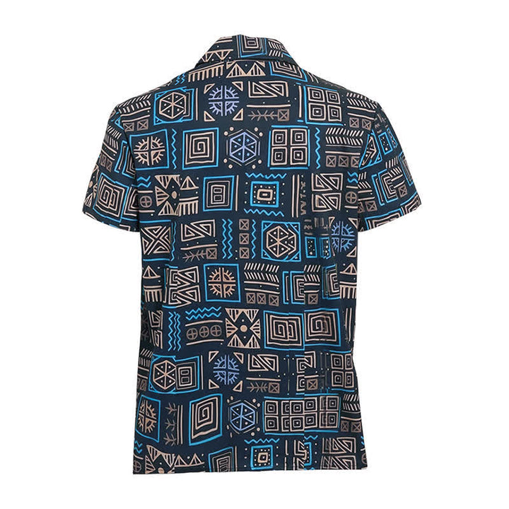 Chemise western pour homme à motif géométrique tribal africain aztèque - image 9