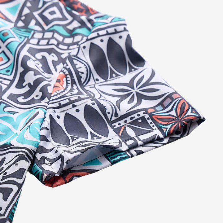 Chemise homme à motif aztèque patchwork tribal audacieux - image 8