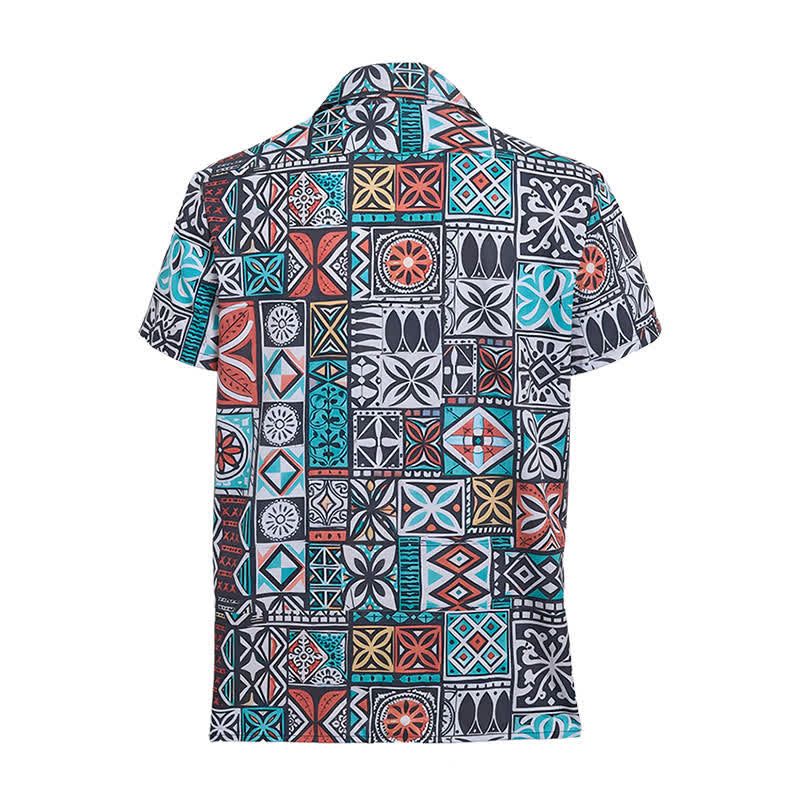 Chemise homme à motif aztèque patchwork tribal audacieux - image 10