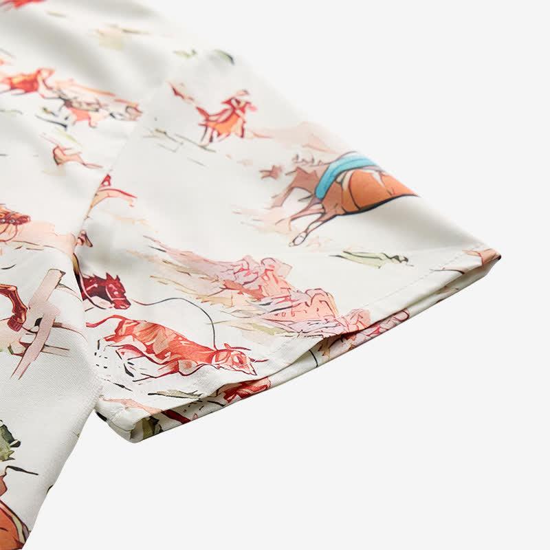 Chemise western rétro pour homme avec imprimé lasso et cheval - image 7