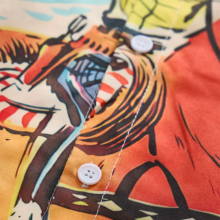 Chemise western rétro pour homme avec imprimé cowboy et cheval - image 5