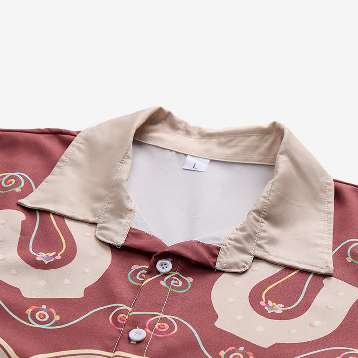 Chemise western bicolore pour homme avec empiècement et motif fer à cheval - image 4