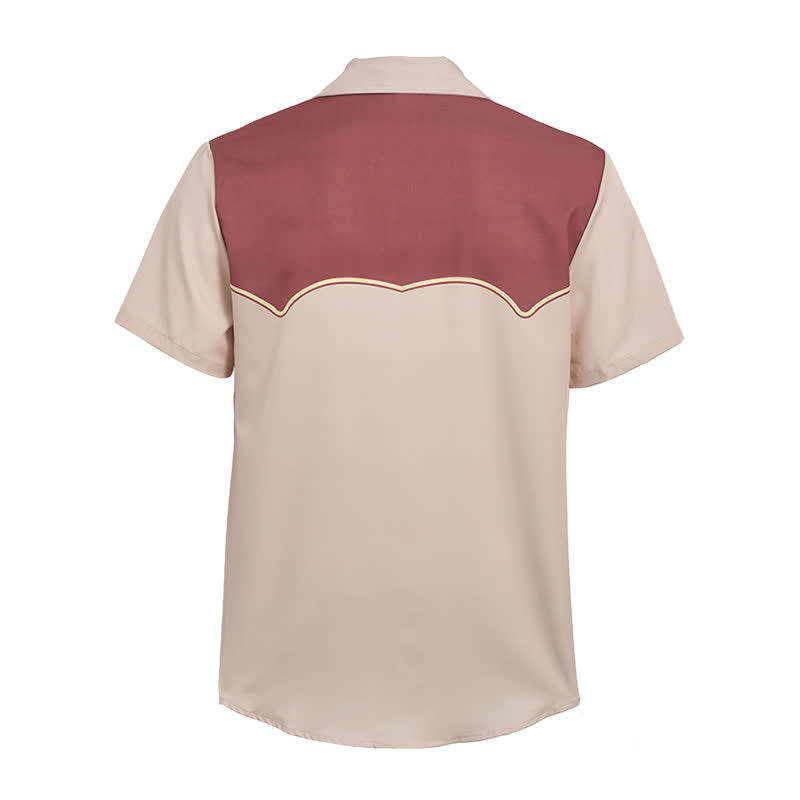 Chemise western bicolore pour homme avec empiècement et motif fer à cheval - image 10
