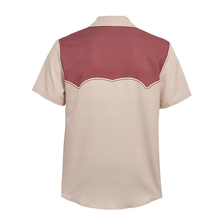 Chemise western bicolore pour homme avec empiècement et motif fer à cheval - image 10
