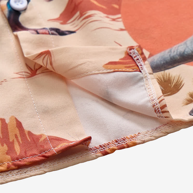 Chemise fantaisie pour homme avec imprimé dinosaure cavalier du Far West - image 7
