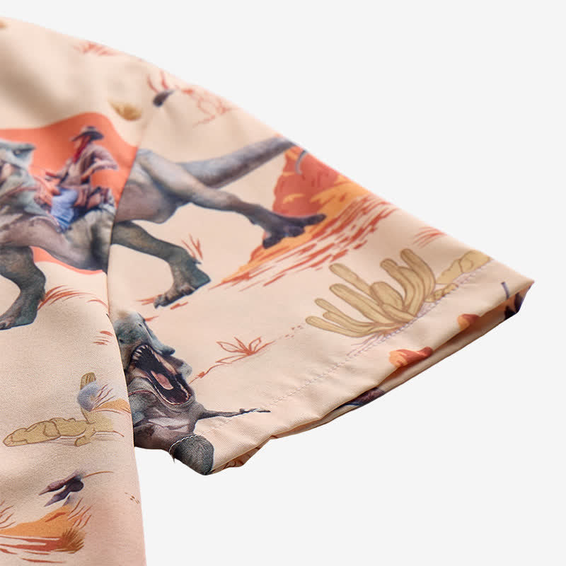 Chemise fantaisie pour homme avec imprimé dinosaure cavalier du Far West - image 8