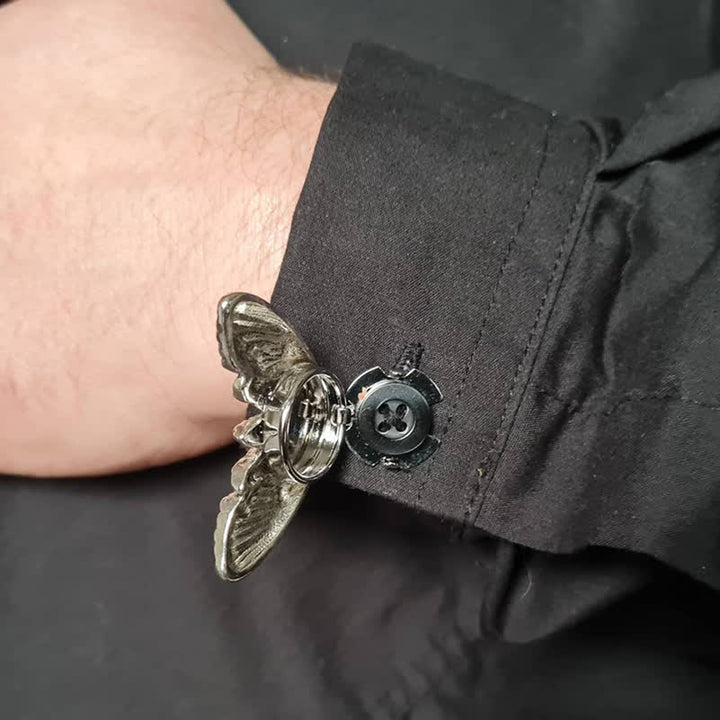 1 paire de couvre-boutons de chemise à pression en forme de tête de mort - image 3