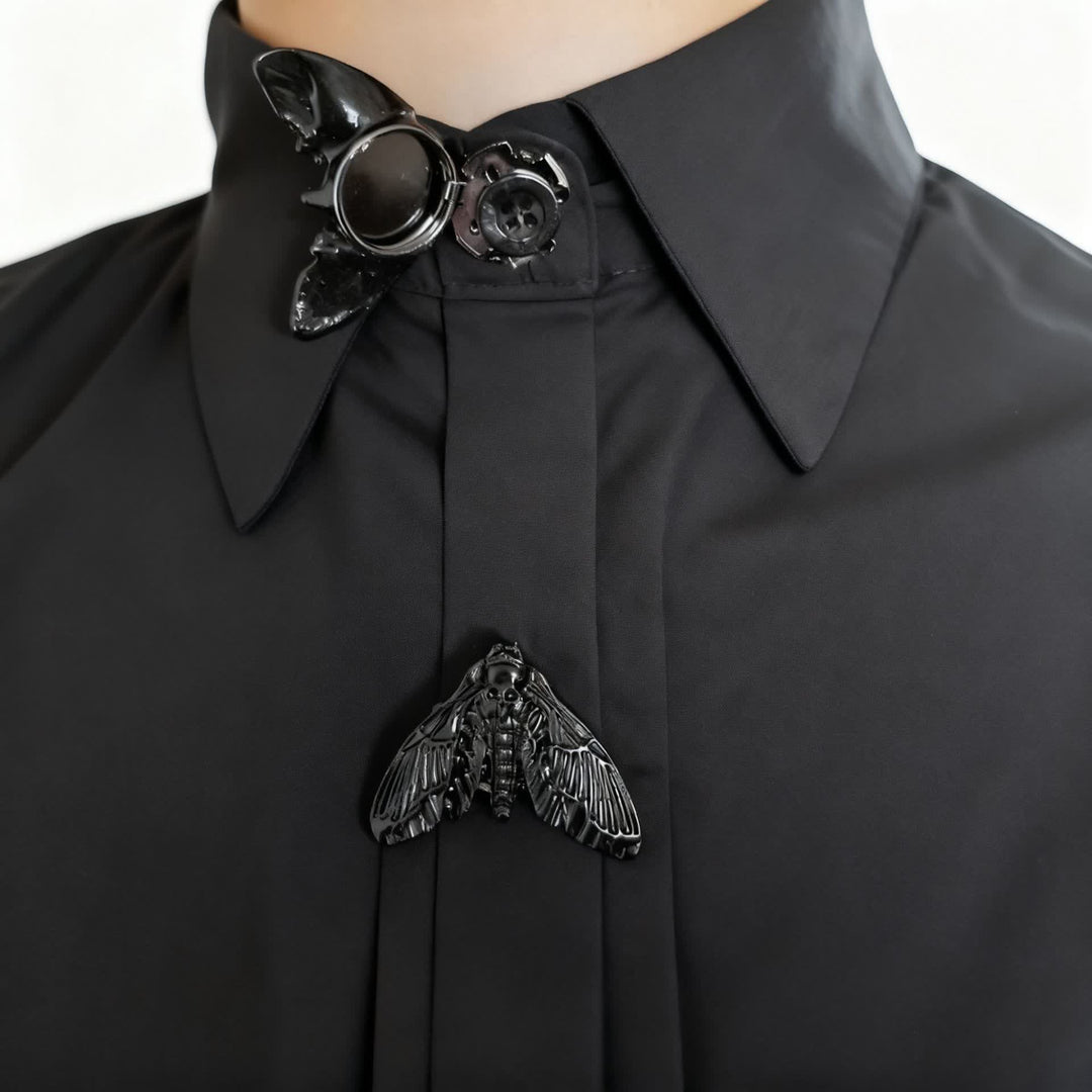 1 paire de couvre-boutons de chemise à pression en forme de tête de mort - image 8