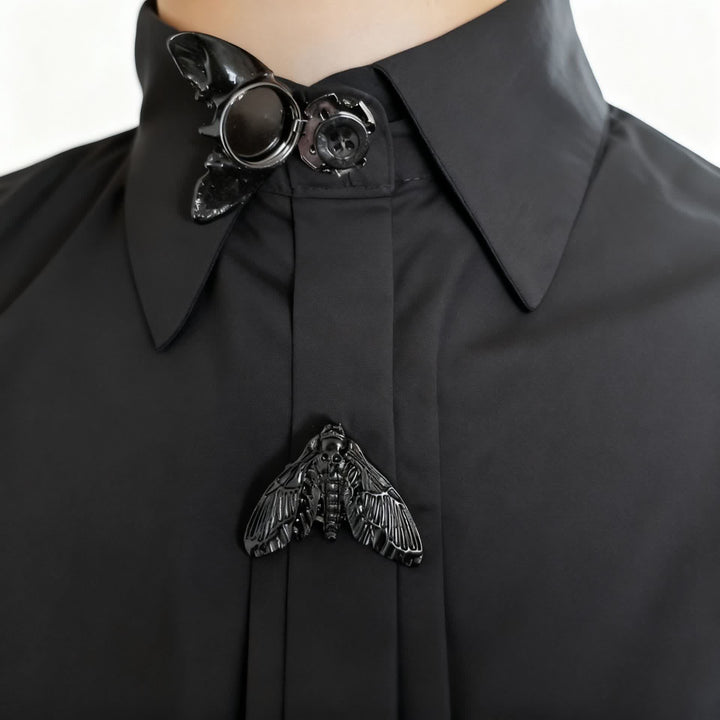 1 paire de couvre-boutons de chemise à pression en forme de tête de mort - image 8