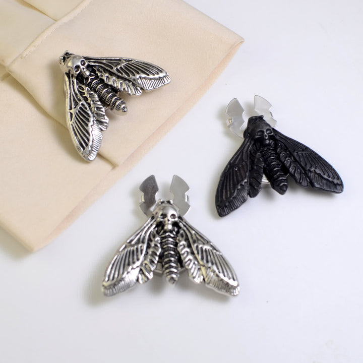 1 paire de couvre-boutons de chemise à pression en forme de tête de mort - image 6