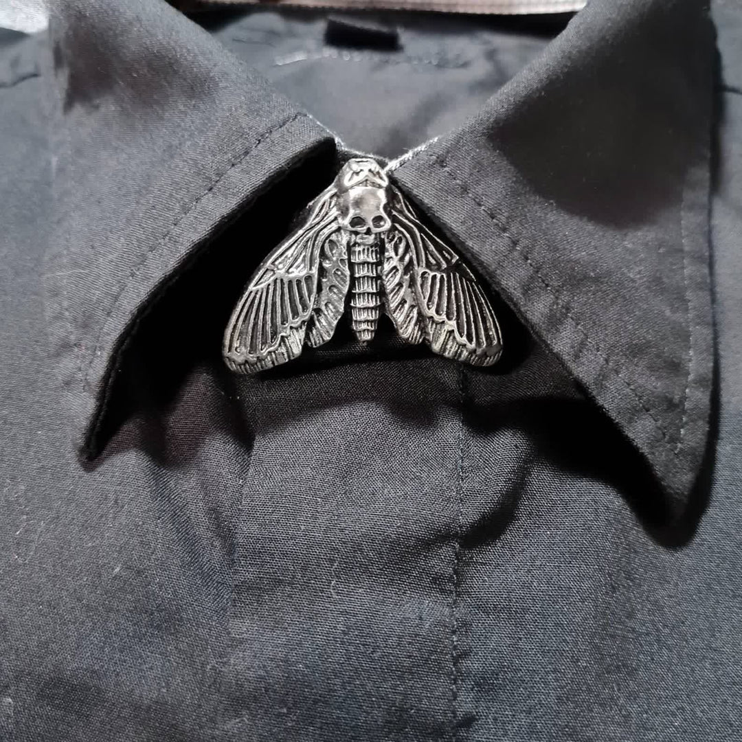 1 paire de couvre-boutons de chemise à pression en forme de tête de mort - image 5