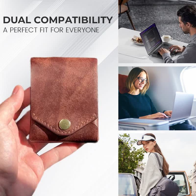 Portefeuille compact multifonctionnel en cuir avec emplacement pour mini stylo - image 6