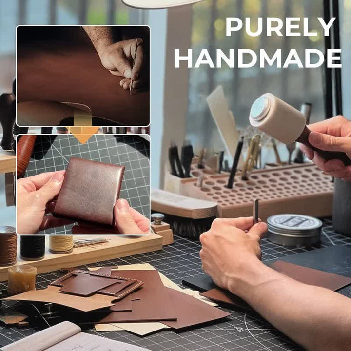 Portefeuille compact multifonctionnel en cuir avec emplacement pour mini stylo - image 7