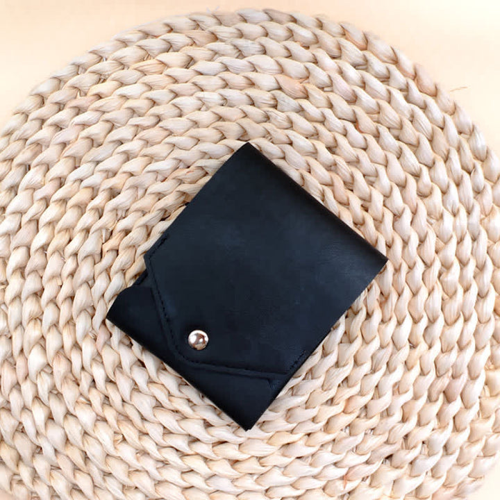 Portefeuille compact multifonctionnel en cuir avec emplacement pour mini stylo - Noir - image 9