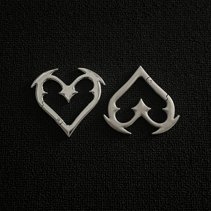 Porte-clés anneau à ressort en métal robuste en forme de cœur d'ange à monter soi-même - image 3