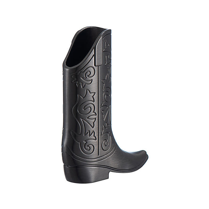 Étui à briquet en métal gravé en forme de botte de cowboy rétro - Noir - image 9