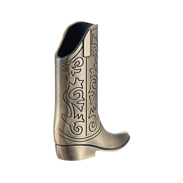 Étui à briquet en métal gravé en forme de botte de cowboy rétro - Bronze - image 7