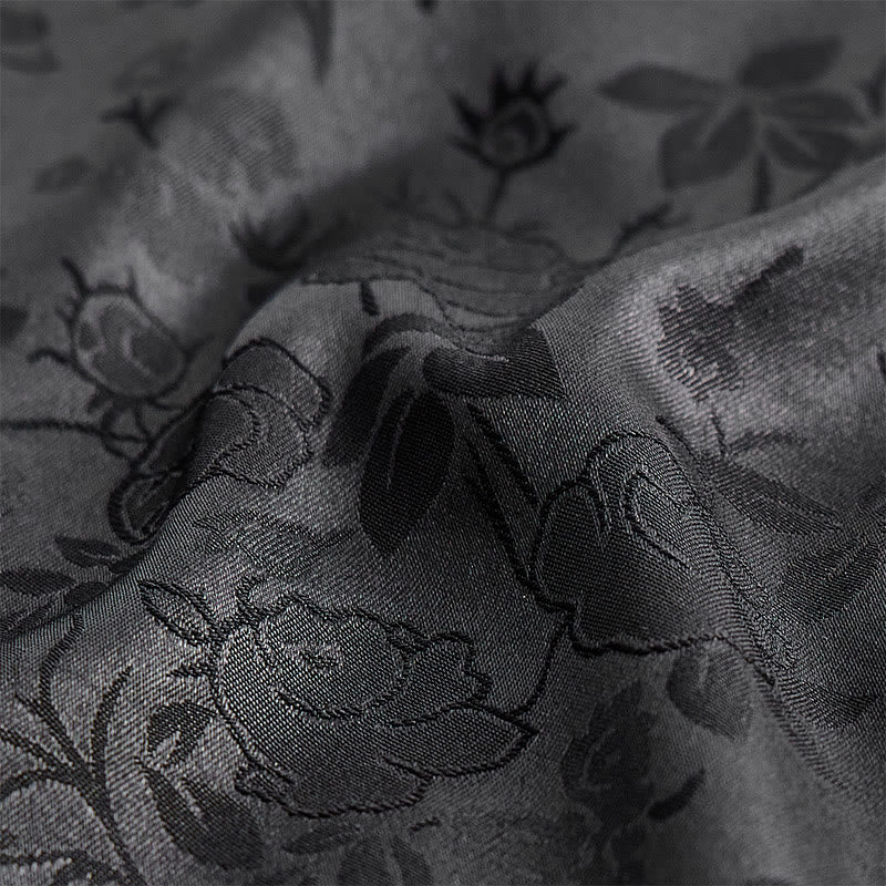 Chemise habillée à manches longues pour homme, motif jacquard rose, boutons cachés - image 8