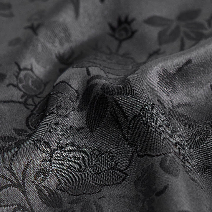 Chemise habillée à manches longues pour homme, motif jacquard rose, boutons cachés - image 8
