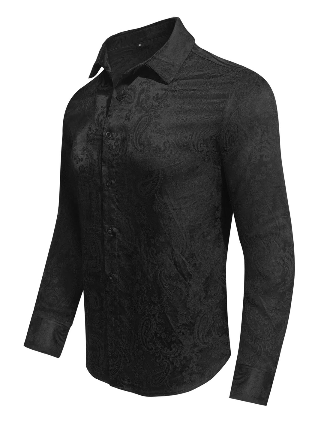 Chemise de mariage pour homme en satin jacquard à motif cachemire rétro britannique - image 9