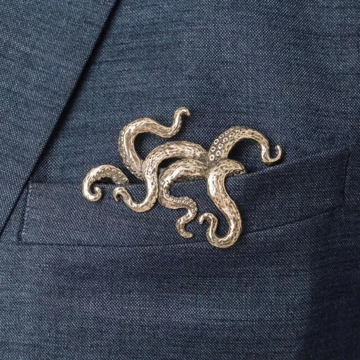Pochette de costume gothique à tentacules de pieuvre avec porte-mouchoir - image 0