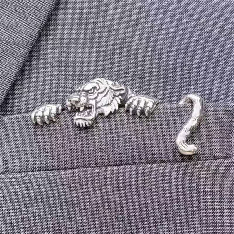 Porte-pochette de costume tigre féroce - image 0