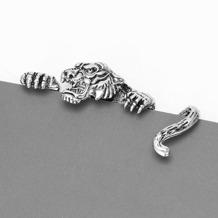 Porte-pochette de costume tigre féroce - Argent antique - image 1