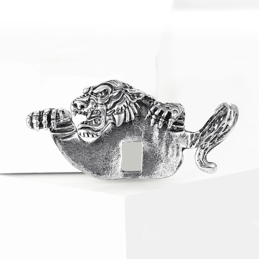 Porte-pochette de costume tigre féroce - image 3