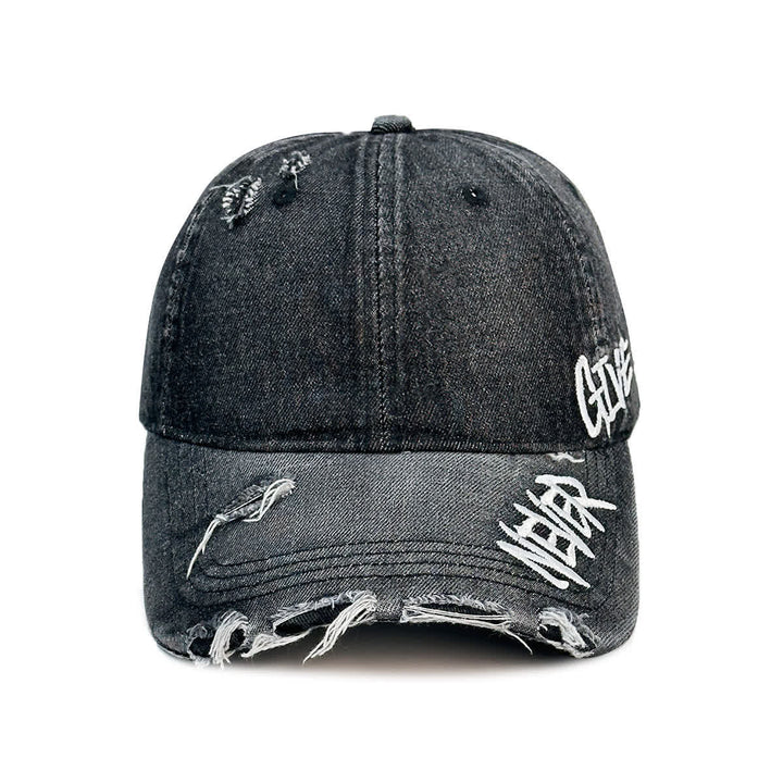 Casquette de baseball en denim délavé brodée « Never Give Up » - image 6