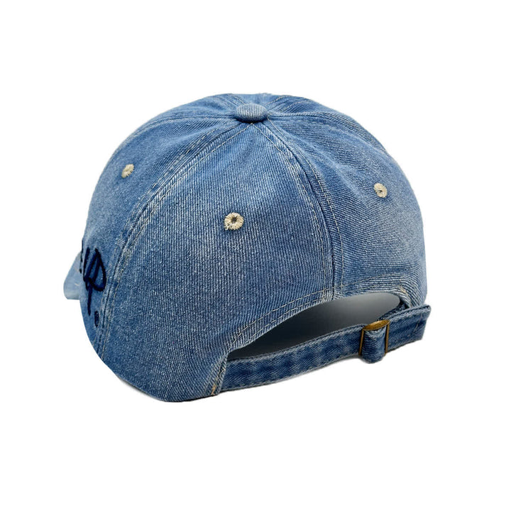 Casquette de baseball en denim délavé brodée « Never Give Up » - image 2