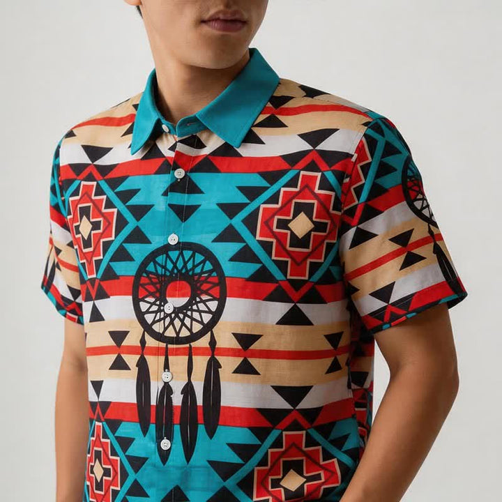 Chemise homme à motif aztèque attrape-rêves du sud-ouest - image 3