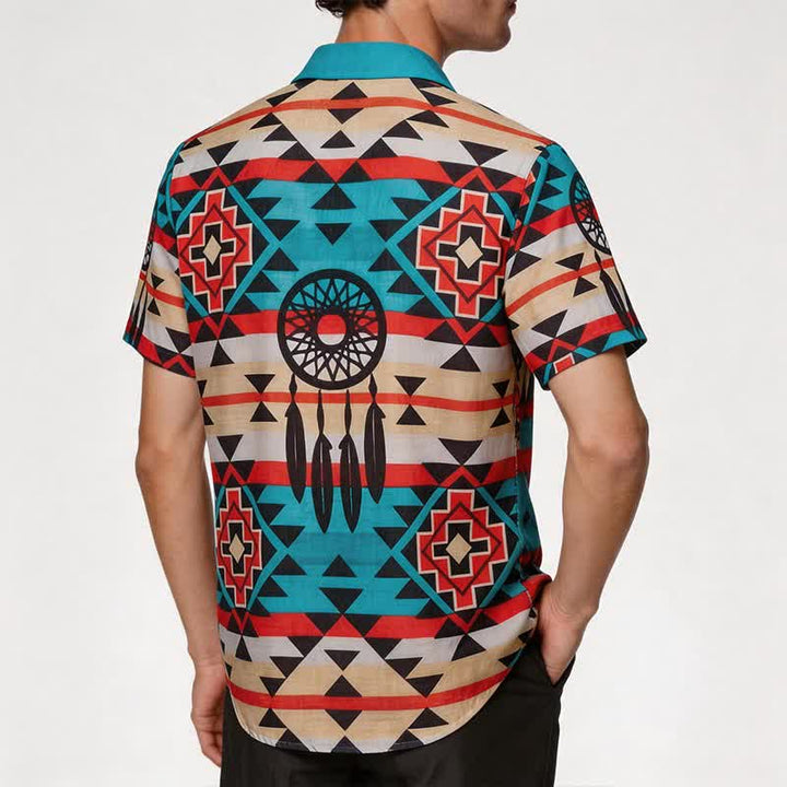 Chemise homme à motif aztèque attrape-rêves du sud-ouest - image 2