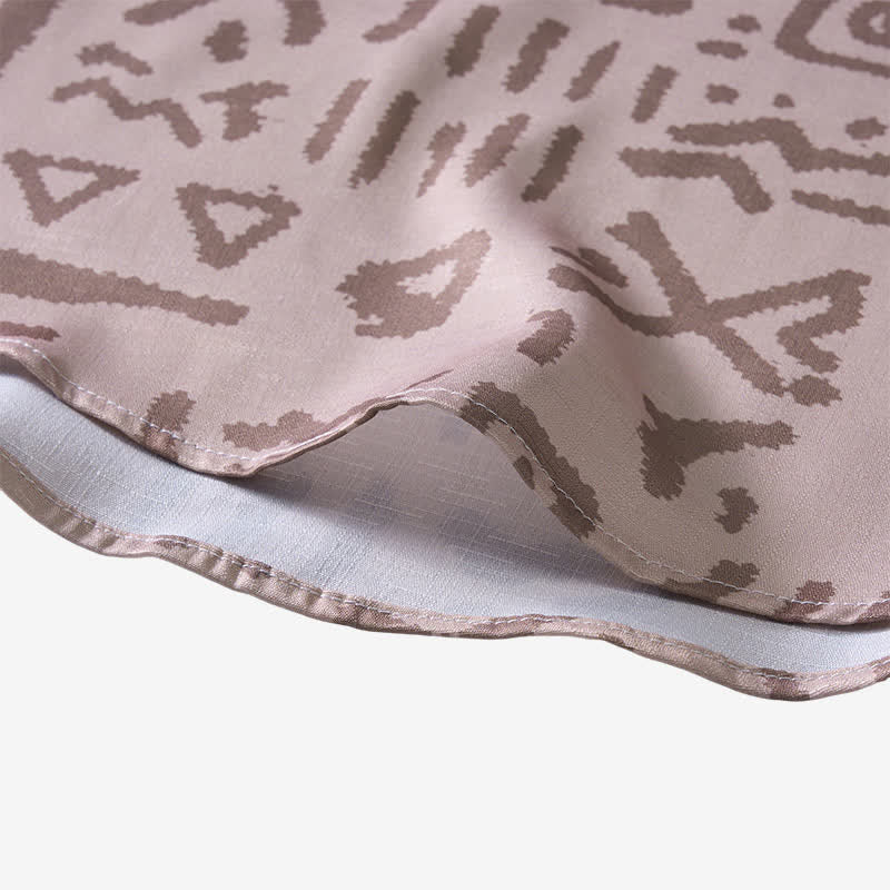 Chemise ethnique pour homme, beige taupe, à imprimé tribal - image 7