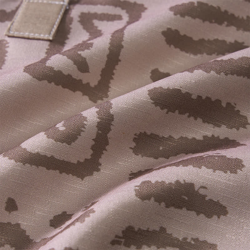 Chemise ethnique pour homme, beige taupe, à imprimé tribal - image 6