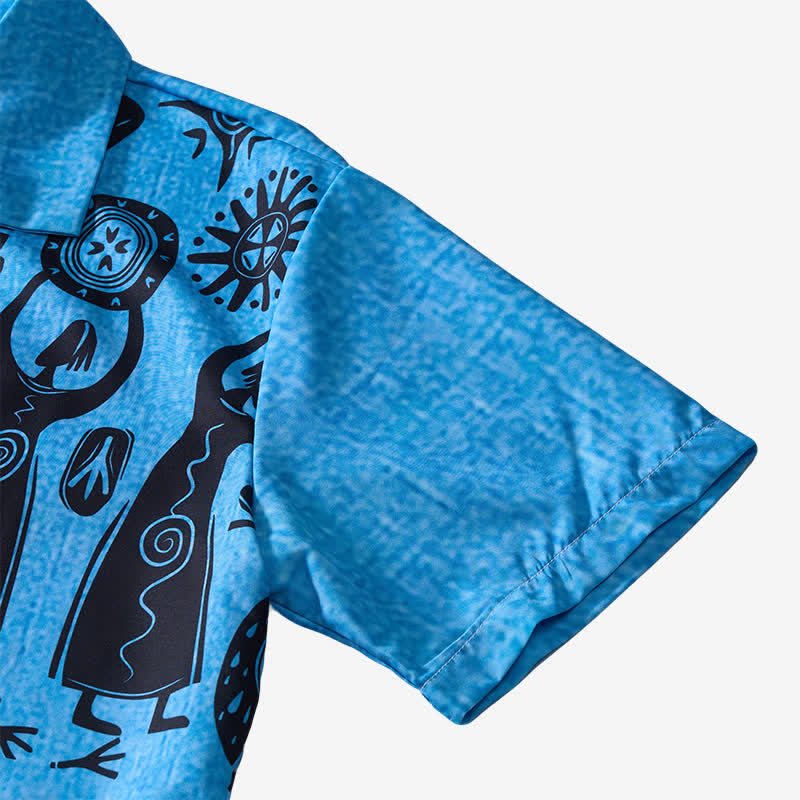 Chemise ethnique pour homme à imprimé inspiré de l'art rupestre du Sud-Ouest américain - image 8