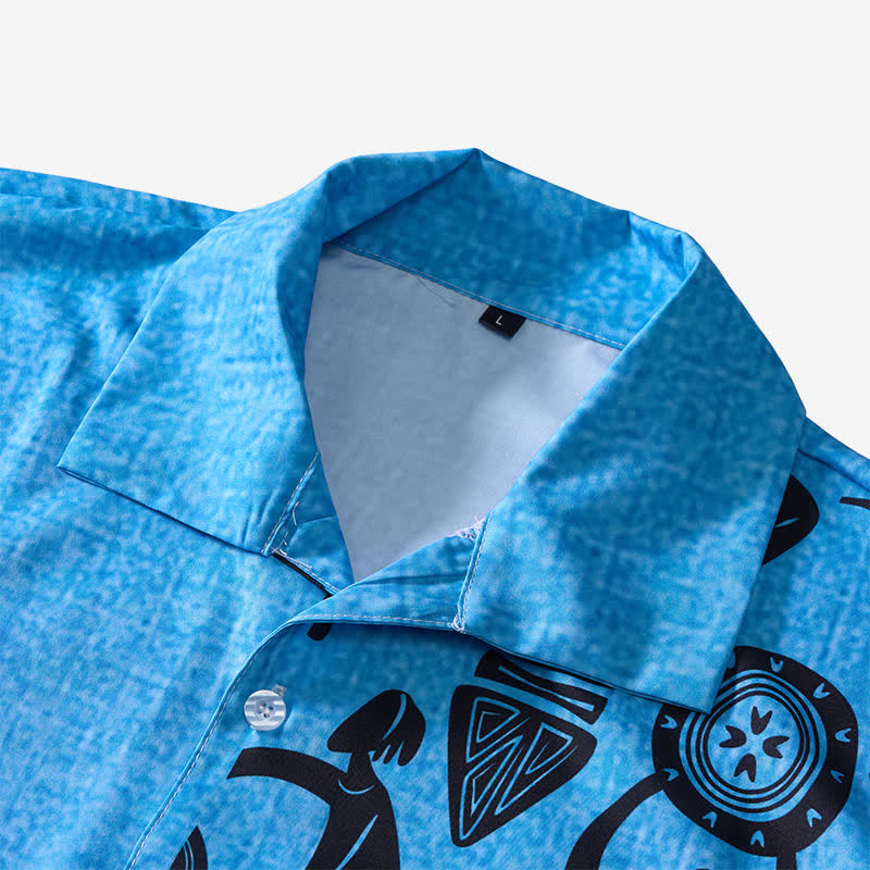 Chemise ethnique pour homme à imprimé inspiré de l'art rupestre du Sud-Ouest américain - image 4