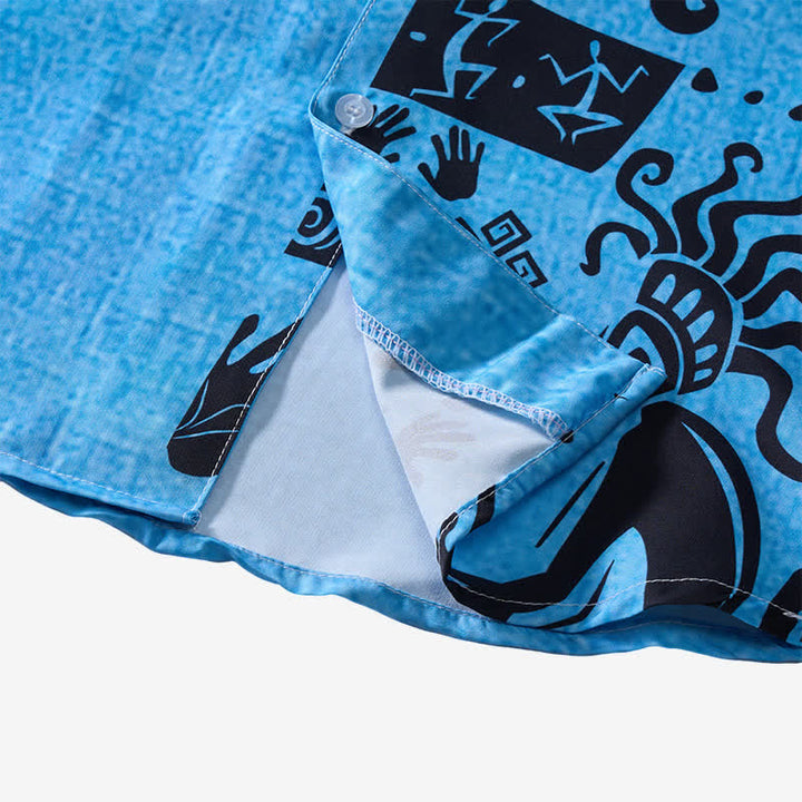 Chemise ethnique pour homme à imprimé inspiré de l'art rupestre du Sud-Ouest américain - image 7