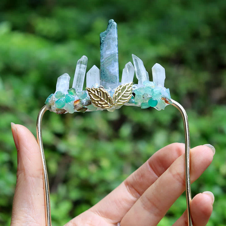 Broche de poche en cristal naturel Forêt Enchantée - Style n° 9 - image 9