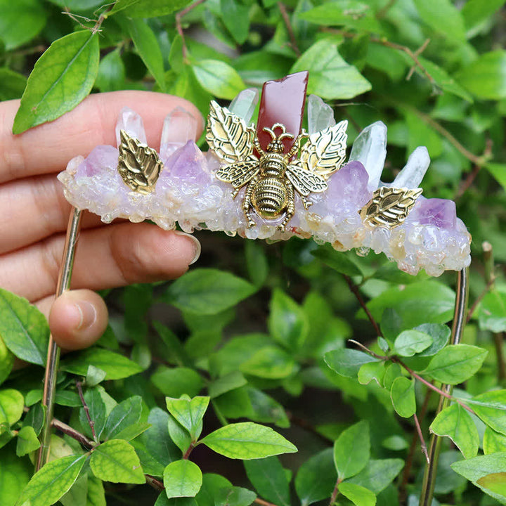 Broche de poche en cristal naturel Forêt Enchantée - Style n° 3 - image 3