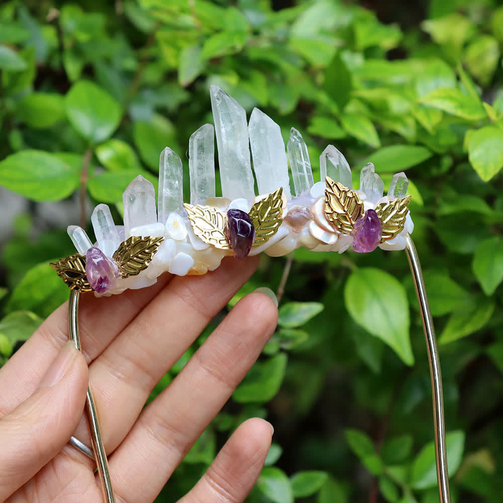 Broche de poche en cristal naturel Forêt Enchantée - Style n° 8 - image 8