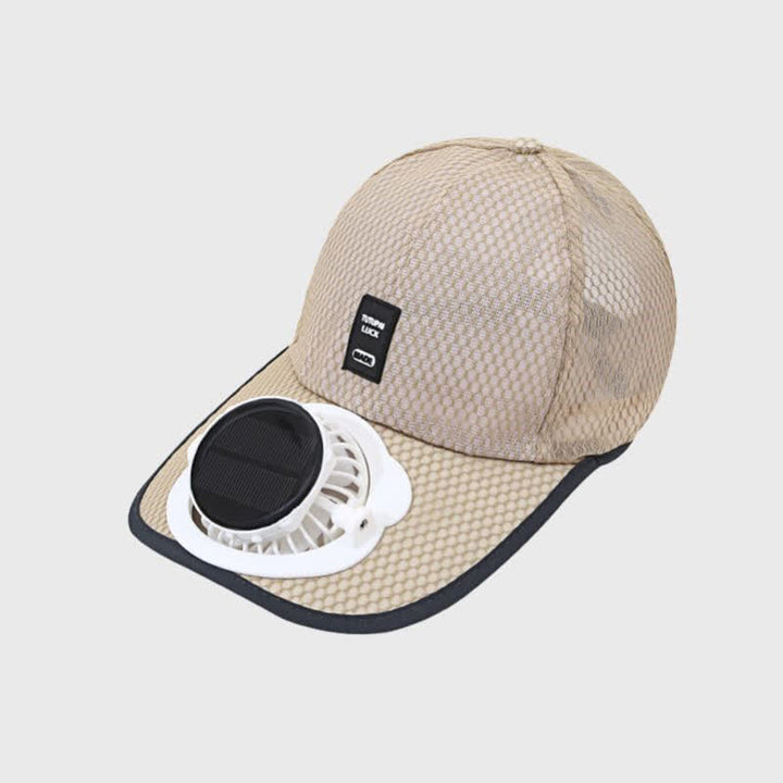 Casquette de baseball respirante avec ventilateur USB solaire intégré - Kaki - Réglable (22"-23 5/8") - image 12