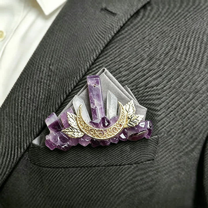 Broche de poche en cristal naturel Forêt Enchantée - image 0