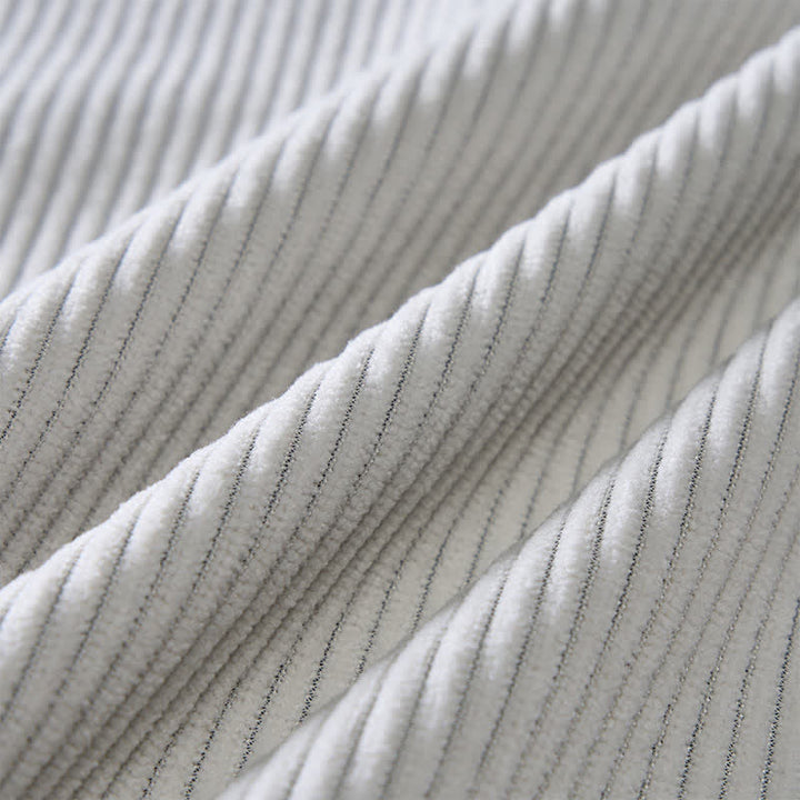 Chemise en velours côtelé bicolore bleue et blanche pour homme - image 6