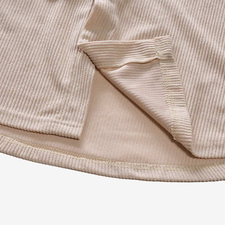 Chemise de travail en velours côtelé pour homme, couleur unie, double poche poitrine - image 11