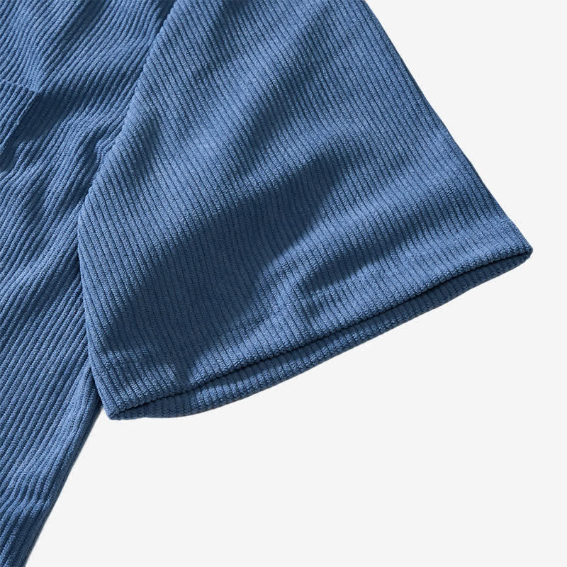 Chemise en velours côtelé à manches courtes pour homme, style décontracté, inspirée des années 90 - image 10